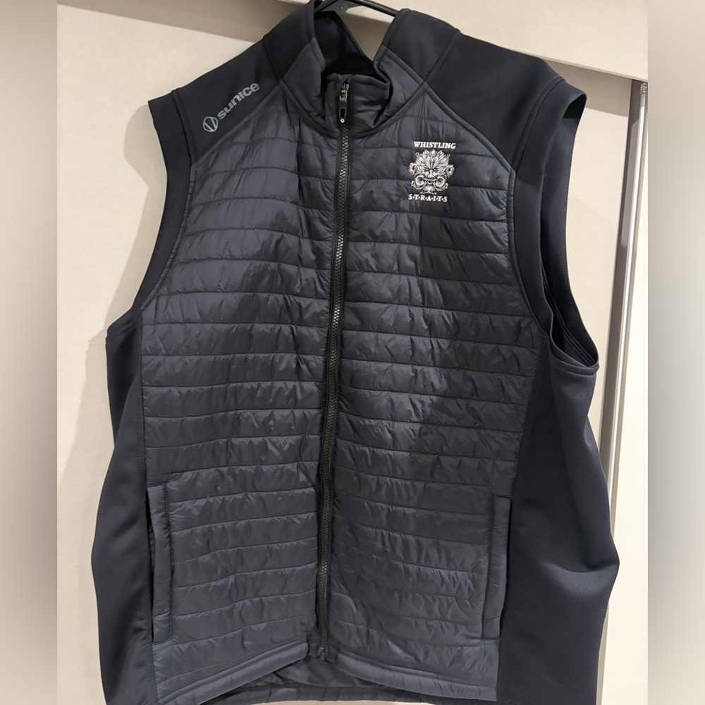 Sunice Men's Quilted Zip Vest Whistling Straights XL - Black
